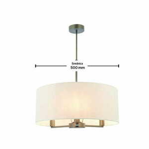 Pendellampa Endon Daley 3-ljus brun vit marmor Ø50 cm E14 small 2