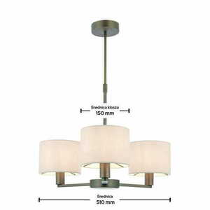 Pendellampa Endon Daley 73016 3xE14 mörk antikbrons marmorerad small 2