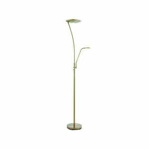 Endon ALASSIO golvlampa mor & barn 73080, antikmässing, 180 cm, LED 18 W + 6 W, 1530 lm 3000K, 2 strömbrytare small 2