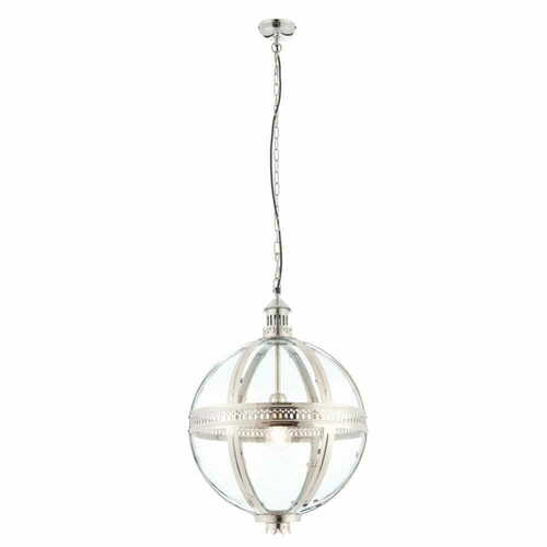 Kontrollera Pendellampa Endon Vienna Mässing/Krom Glas E27 41 cm 73108