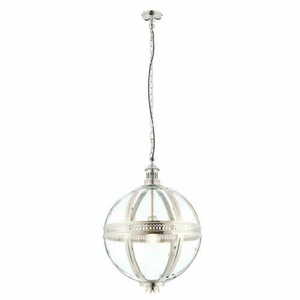 Pendellampa Endon Vienna Mässing/Krom Glas E27 41 cm 73108 small 1