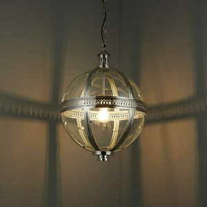 Pendellampa Endon Vienna Mässing/Krom Glas E27 41 cm 73108 small 2