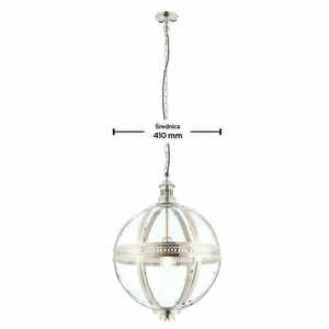Pendellampa Endon Vienna Mässing/Krom Glas E27 41 cm 73108 small 3