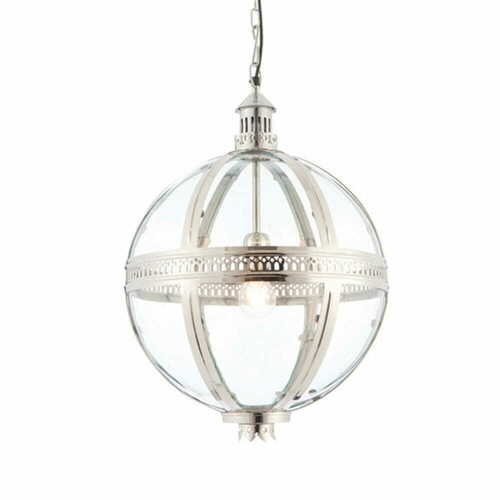 Kontrollera Pendellampa Endon Vienna Mässing/Krom Glas E27 41 cm 73108