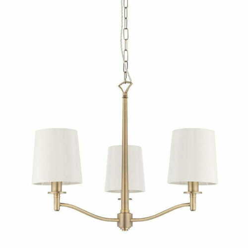 Kontrollera Pendellampa Endon Ortona 73411 mässing/vit 3-ljus E14 Ø62 cm