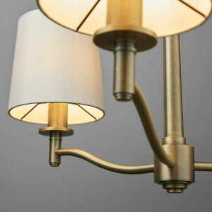 Pendellampa Endon Ortona 73411 mässing/vit 3-ljus E14 Ø62 cm small 2