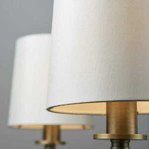 Pendellampa Endon Ortona 73411 mässing/vit 3-ljus E14 Ø62 cm small 3