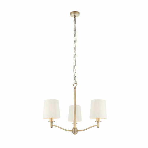Kontrollera Pendellampa Endon Ortona 73411 mässing/vit 3-ljus E14 Ø62 cm