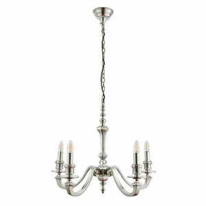 Endon Finsbury 73598 takkrona, polerad aluminium, 5×E14, 70 cm small 0