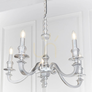 Endon Finsbury 73598 takkrona, polerad aluminium, 5×E14, 70 cm small 4