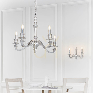 Endon Finsbury 73598 takkrona, polerad aluminium, 5×E14, 70 cm small 5