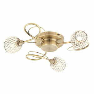 Taklampa Endon Aherne 73758 mässing transparent 3 ljus G9 plafon small 1