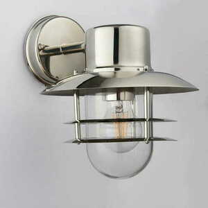 Vägglampa Endon Jenson 74703 utomhus IP44 silver rostfritt stål small 1