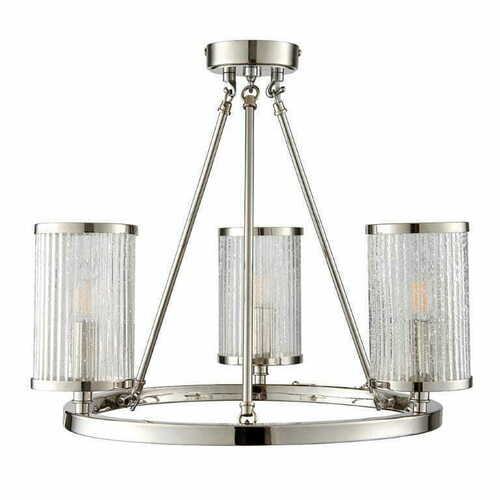 Kontrollera Taklampa Endon Easton 76261 nickel transparent 3-ljus LED E14 dimbar plafonnier