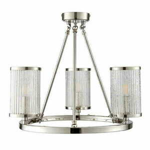 Taklampa Endon Easton 76261 nickel transparent 3-ljus LED E14 dimbar plafonnier small 1