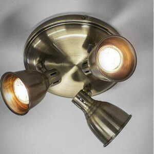 Taklampa Endon Westbury 3-ljus mässing LED 28 cm 76279 small 3