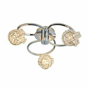 Taklampa Endon Talia krom transparent 3-ljus G9 46 cm 76285 small 0