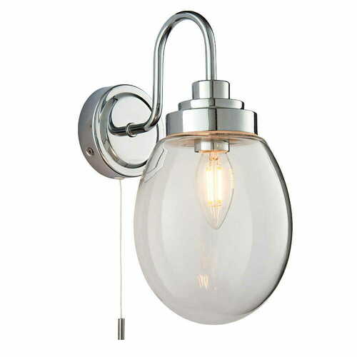 Kontrollera Vägglampa Endon Hampton krom IP44 E14 76304