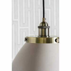 Pendellampa Endon Franklin industriell taupe/antik mässing E27 Ø33,5 cm 76327 small 2