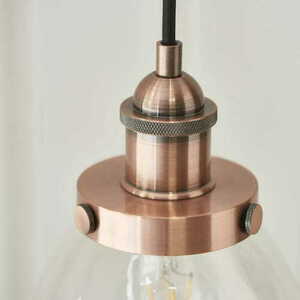 Pendellampa Hansen Endon Koppar Transparent 1 ljus E27 Industrial 76332 small 2