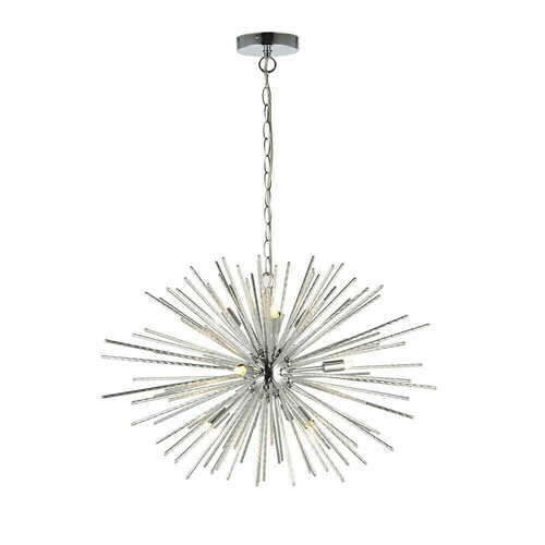 Kontrollera Endon Lena 76350 pendellampa i krom, 9 × G9, 62 cm