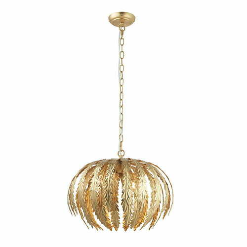 Kontrollera Pendellampa Endon Delphine 3-Ljus Guld Stål 45 cm 76360