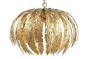 Pendellampa Endon Delphine 3-Ljus Guld Stål 45 cm 76360 small 0