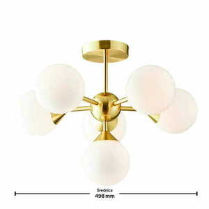 Taklampa Endon Oscar 76501 mässing/vit G9 6 ljuspunkter small 2