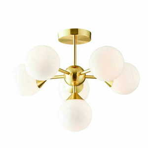 Taklampa Endon Oscar 76501 mässing/vit G9 6 ljuspunkter small 0