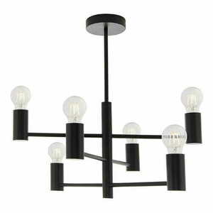 Taklampa Endon Studio 76502 svart stål 6-arm E27 dimbar small 1