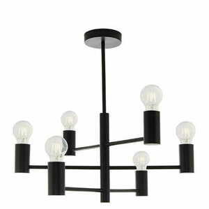 Taklampa Endon Studio 76502 svart stål 6-arm E27 dimbar small 2
