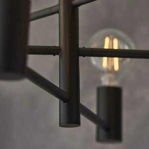 Taklampa Endon Studio 76502 svart stål 6-arm E27 dimbar small 3