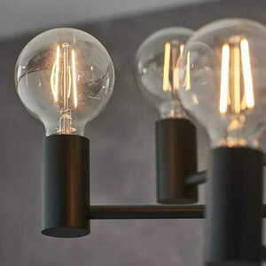 Taklampa Endon Studio 76502 svart stål 6-arm E27 dimbar small 4