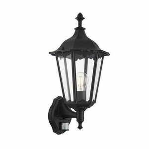 Utomhus vägglampa Endon Burford svart aluminium glas 76548 small 0