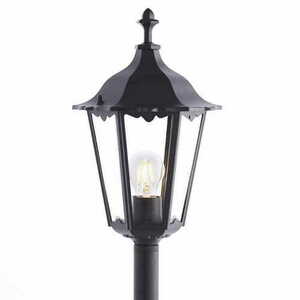 Utomhus stående trädgårdslampa Endon Burford svart aluminium glas 105 cm 76550 small 1