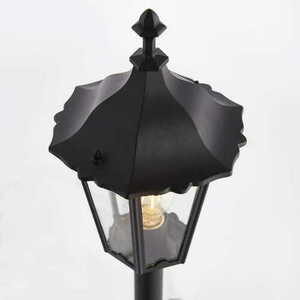 Utomhus stående trädgårdslampa Endon Burford svart aluminium glas 105 cm 76550 small 3