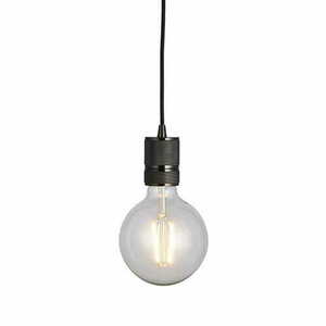 Endon Urban pendellampa 76586 i svart krom E27 10 cm small 3