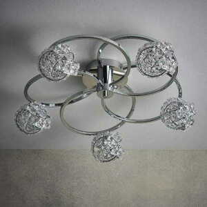 Taklampa Endon Talia krom 5-ljus G9 plafond 56 cm 76595 small 3