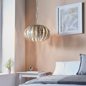 Endon Delphine 76678 pendellampa i silver, 3×E14, 45 cm small 4