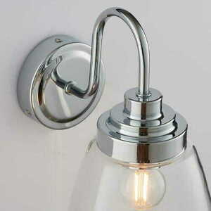 Vägglampa Endon Ashbury Krom Glas IP44 E14 77088 small 2