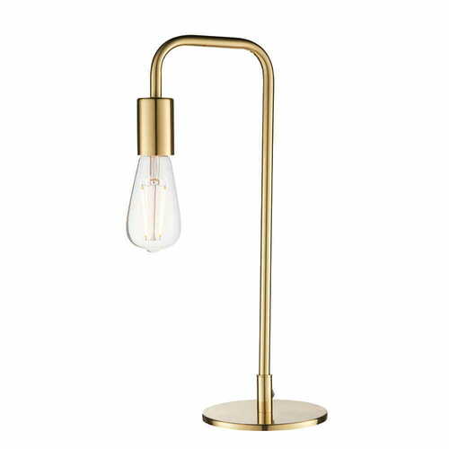 Kontrollera Stående lampa Endon Rubens 77117 mässing stål E27 45 cm