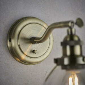 Vägglampa Endon Hansen mässing transparent glas E14 77273 small 1