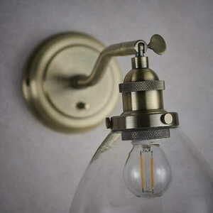 Vägglampa Endon Hansen mässing transparent glas E14 77273 small 2