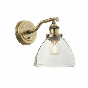 Vägglampa Endon Hansen mässing transparent glas E14 77273 small 0