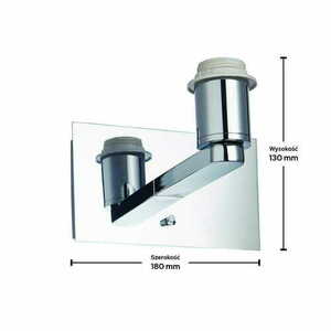 Vägglampa Endon Issac USB krom stål E27 77510 small 1