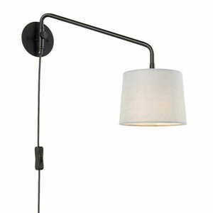 Vägglampa Carlson Endon Grå Svart Tyg E14 79500 small 0