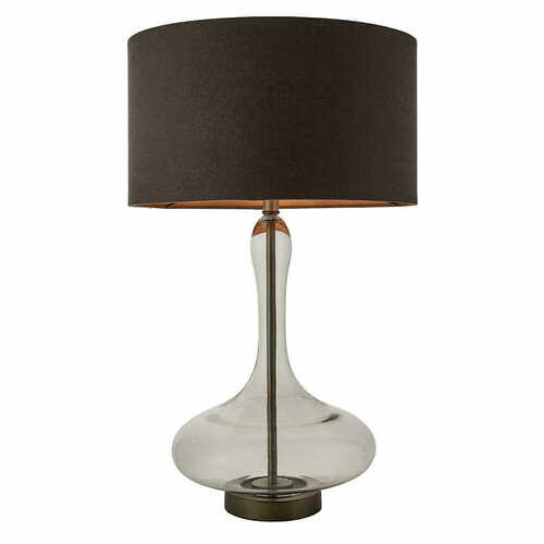 Kontrollera Stående lampa Endon Caia brun transparent 62 cm E27 79835