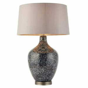 Stående lampa Endon Ilsa 79842 grå blå nickel 59 cm E27 nacka small 1
