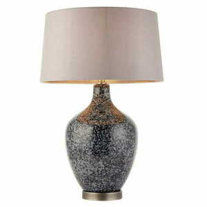 Stående lampa Endon Ilsa 79842 grå blå nickel 59 cm E27 nacka small 0