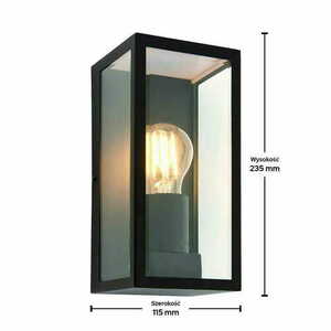 Vägglampa Endon Oxford svart IP44 E27 industristil small 1